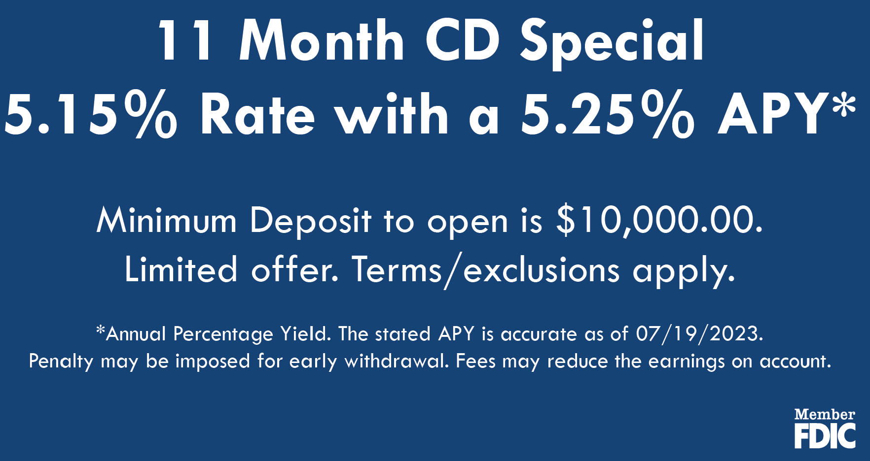 11 Month CD Special